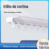 Trilho Reto Silencioso de Liga de Alumínio Ultrafino, Guia de Trilho para Cortina para Janelas de Abrir para Dentro, Bay Windows de Carro, Varão de Cortina Minimalista