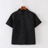 Atacado de fábrica uniforme escolar japonês ortodoxo gola pontuda gola redonda jk camisa branca de manga curta roupa de trabalho não transparente