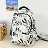 Mochila Trendy Genial Americana con Letras y Graffiti para Estudiantes de Secundaria y Preparatoria para Clase Vacaciones Salidas Mochila Multicompartimento