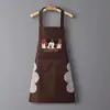 Avental de Desenho Animado com Logo Personalizável, Modelo Estrangeiro Popular, Avental à Prova d'Água para Cozinha Doméstica, À Prova d'Água e de Óleo, Novo Estilo Fofo