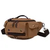 Bolsa de ombro masculina estilo novo transfronteiriça, bolsa transversal retrô de lona, estilo europeu e americano de alta qualidade, casual para atividades ao ar livre, grande capacidade