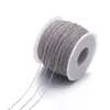 Cadena Plana Redonda de Acero Inoxidable Hecha a Mano para DIY, Eslabón O, Cadena de Cuentas Redondas que no Pierde el Color, Pulsera, Collar, Cadena con Borla, Accesorios de Joyería