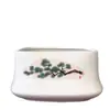Macetas de Cerámica Directo de Fábrica para el Hogar Rectangulares de Gres Retro Chinas Macetas para Flores Adornos de Sala de Estar Macetas para Bonsái