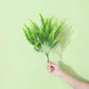 Fabricantes de origem atacado planta verde artificial grama plástica série névoa decoração de casa casamento buquê arranjo de flores parede de plantas