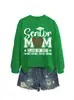Mãe Formanda Turma de 2027 Amazon eBay Estação Independente Moda Casual Feminina Outono Inverno Moletom