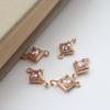 Zircão Micro-incrustação Diamante Fivela Dupla Pingente Brincos Pingente Acessórios Feitos à Mão DIY Grampos de Cabelo Grinaldas Jóias Material Final