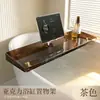Prateleira de Banheira de Acrílico de Alta Transparência, Rack de Armazenamento de Banheiro Transparente Antiderrapante, Suporte de Celular para Banho Extensível