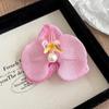 Grampo de cabelo de imitação de phalaenopsis Grampo de cabelo de flor de alta qualidade Grampo de cabelo feminino Cabeça de flor 2024 Novo grampo de bico de pato lateral Headwear