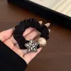 Lazo de Pelo de Lujo Ligero Coreano de Gama Alta con Perlas y Pedrería, Cuerda Gruesa de Alta Elasticidad para el Cabello, Diadema, Accesorio para el Cabello