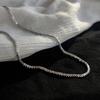 Nuevo Gipsofila Brillante Centelleante Cadena Lisa Cadena Desnuda Simple Personalizado Nicho Lujo Ligero Elegante Accesorios de Collar para Mujer
