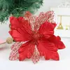 Flores Navideñas Más Vendidas Transfronterizas, Flores Artificiales, Decoraciones Navideñas, Fábrica de Origen, Comercio Exterior, Flores Falsas Navideñas, Flores Artificiales