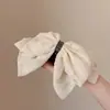 Nuevo Pasador de Pelo con Lazo de Estrella Grande de Jacquard Laminado Estilo Francés Clip de Moda de Lujo Ligero para Media Cola de Caballo para Mujeres