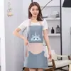 Avental doméstico estilo japonês sem mangas algodão puro linho feminino antifouling moda outono verão respirável cintura ajustável