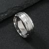 Anel de Aço Titânio da Moda Transfronteiriça Cor de Emenda Senso de Alta Qualidade Anel de Casal Diamante Flor Luxo Leve Versátil Anel de Dedo