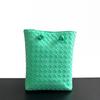 Bolsa de tote tecida feita à mão 2023 nova bolsa feminina de couro genuíno de grande capacidade bolsa feminina de couro grande saco