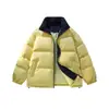 Jaqueta acolchoada de algodão estilo europeu transfronteiriça para homens, estilo casal color block solta de inverno, gola alta estilo americano, casaco de algodão espesso, roupa externa masculina