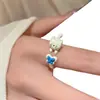Anillo Abierto Lindo de Gato Mascota para Mujer, Estilo Nuevo, Divertido Anillo de Dedo Índice de Animal de Dibujos Animados, Anillo de Diseño Único