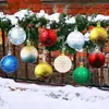 Nueva decoración colgante de Navidad redonda de Amazon, adorno de bola de Navidad, letrero para césped de jardín exterior