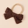 Nuevos accesorios para el cabello para niños transfronterizos, diadema estrecha con lazo hueco para bebés europeos y americanos, diadema de nailon súper suave, tocado