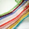 Contas de vidro cristal soltas contas de colar pulseira diy feito à mão material para enfiar contas contas de roda cor banhada contas planas de 6mm