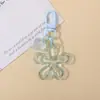 Chaveiro Colorido Qq Candy Transparente Tipo Gelatina Formato de Onda Flor Grande Coração Pingente Criativo para Bolsa de Menina