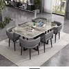 Rock Plate Light Luxury Storage Mesa de Jantar e Cadeira Combinação Pequeno Apartamento Moderno Simples Mesa de Jantar Doméstica Pequena Mesa Redonda Mesa de Jantar e Cadeira