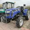 Tractor Agrícola Pequeño 254 Tracción en las Cuatro Ruedas Multifuncional para Huertos Rotocultivador Diésel Tractor con Ruedas Agrícola para Invernaderos