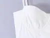 Al por mayor 2026 Verano Nuevo Estilo Europeo y Americano para Mujer Blanco Ceñidor de Cintura Estilo Vacaciones Vestido de Tirantes 7909
