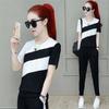 Traje deportivo para mujer, verano 2023, nuevo, estilo coreano, holgado, talla grande, manga corta, moderno, para correr, informal, traje de dos piezas para estudiantes.