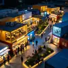 Tienda contenedor, mercado nocturno, calle comercial, tienda de té de leche y café, tienda contenedor de moda, tienda comercial contenedor