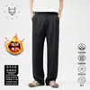 Pantalones de traje rectos de pierna recta, gruesos, con terciopelo interior, de venta caliente en invierno, para hombre, adelgazantes, altos, casuales, largos