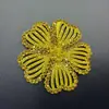 Patches de Tecido de Flor de Cinco Pétalas Estilo Fresco e Doce, Acessórios de Cabelo DIY Feitos à Mão, Flores de Strass Coloridas de Luxo Leve, Acessórios para Roupas