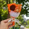 Buquês de Flores Mini Transfronteiriços, Flores de Lã Mini, Pequenos Presentes para Professores de Jardim de Infância, Flores Feitas à Mão para o Dia dos Namorados