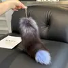 Llavero Colgante para Coche de Peluche de Zorro Real Lindo Coreano, Decoración Sencilla Personalizada para Bolsa