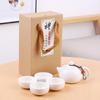 Cerâmica Dingyao Tea Set Kung Fu Bule Teacup Um Pote Duas Xícaras Quatro Xícaras XiShi Pot Logotipo impresso Home Small