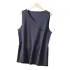 Chaleco Cálido para Hombre Otoño e Invierno Nuevo con Forro de Polar Engrosado Sin Costuras Chaleco Interior Camiseta Base de Polar