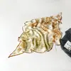 Lenço de Seda Estampado Levemente Luxuoso para Mulheres, Lenço Triangular, Lenço Triangular Decorativo de Seda, Lenço de Pescoço, Xale, Atacado