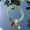 Pulsera Año Nuevo del Dragón 2024 para Mujer Pulsera Imitación Cinabrio Bollo de Dragón Nuevo Estilo Chino Joyería Estilo Chino Año del Dragón