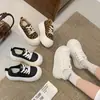 Zapatos Blancos Estudiantiles de Plataforma 2026, Tenis para Dedo Gordo, Zapatos Casuales de Moda con Suela Gruesa para Mujer, Modelo Nuevo con Cordones para Otoño para Personas Petitas