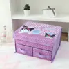 Caja de Almacenamiento Linda Estilo Japonés Femenina con Tapa para Dormitorio Dormitorio a Prueba de Polvo Caja Pequeña para Artículos Varios Organizador Portátil Caja Pequeña