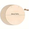 Disco de madera nuevo sin terminar transfronterizo de 20 x 20 cm, disco en blanco, virutas de madera, decoración del hogar, artesanías de madera