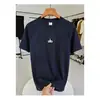 2026 Nova Camiseta Masculina Leve de Luxo Tendência Manga Curta Cor Sólida Simples Versátil Bordada Produto de Ano Novo de Alta Qualidade