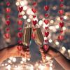 Guirnalda de Banderines Loveyou Decoraciones para Bodas y Fiestas Decoraciones Colgantes de Ambiente 4 Piezas por Paquete Arreglo de Amor para Bodas