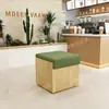 Assentos Simples em Lanchonete sem Encosto para Áreas de Descanso de Cafés, Banco Longo para Confeitarias, Lojas de Milk Tea e Apartamentos Pequenos