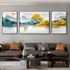 Pintura decorativa moderna minimalista para sala de estar, arte abstrato em linha, pintura para pendurar na parede de fundo do sofá, tríptico de atmosfera de alta qualidade