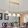 Candelabro de Restaurante de Lujo Ligero Tres Cabezales Moderno Simple Cristal Lámpara de Mesa de Comedor Larga para Bar Lámparas Nórdicas para Comedor de Casa