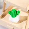 Fofos ornamentos de cacto em vaso micro paisagismo decorações de plantas suculentas artesanato em resina ornamentos de mesa