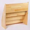 Estantería Infantil Personalizada, Madera de Pino Simple y Ecológica, Adecuada para Niños Pequeños y Estudiantes, Diseño Triangular Minimalista, Económica y Duradera, de Pie en Forma de Abanico