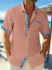 2025 Camisa de Manga Corta Hawaiana Amazon Hombres Europeos y Americanos Comercio Exterior Transfronterizo Primavera Nueva Camisa de Encaje Pedido