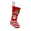 Amazon Explosions Meias de Tricô de Natal Meias de Gato Cachorro Floco de Neve de Natal Saco de Presente de Natal Decorações de Natal